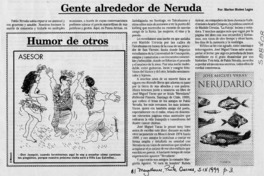Gente alrededor de Neruda  [artículo] Marino Muñoz Lagos