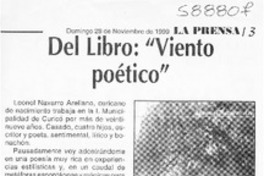 Del libro, "viento poético"  [artículo] Silvia Verdugo de Toledo