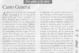 Canto General  [artículo] Tito Castillo