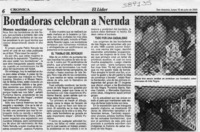 Bordadoras celebran a Neruda