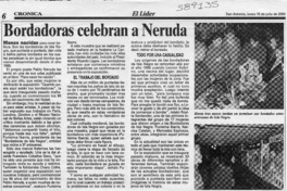 Bordadoras celebran a Neruda
