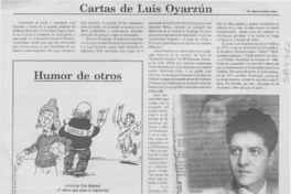 Cartas de Luis Oyarzún  [artículo] Marino Muñoz Lagos