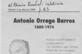 Antonio Orrego Barros  [artículo] Hernán de la Carrera Cruz