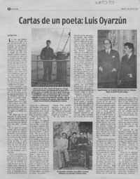Cartas de un poeta, Luis Oyarzún  [artículo] Sara Vial