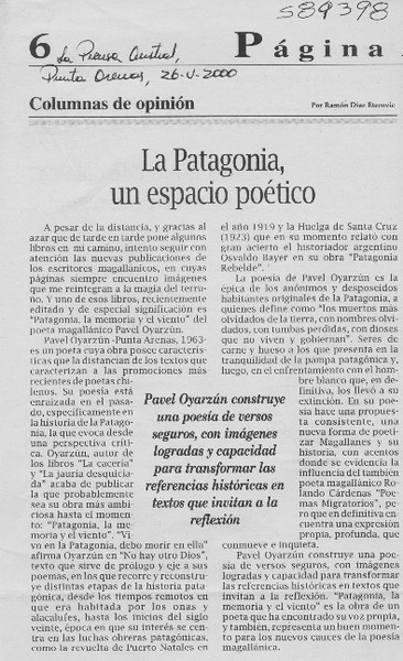 La Patagonia, un espacio poético