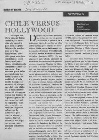 Chile versus Hollywood  [artículo] Wellington Rojas Valdebenito