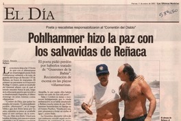 Pohlhammer hizo la paz con los salvavidas de Reñaca