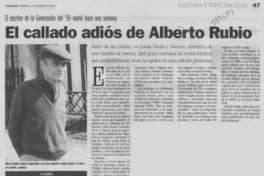 El Callado adiós de Alberto Rubio