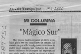 "Mágico sur"  [artículo] Manuel Gallegos