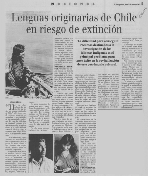 Lenguas originarias de Chile en riesgo de extinción