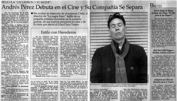 Andrés Pérez debuta en el cine y su compañía se separa