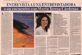Entrevista a una entrevistadora o un encuentro con María Teresa Cárdenas