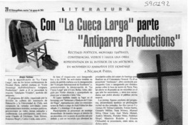 Con "La cueca larga" parte "Antiparra productions"  [artículo] Sergio Tanhnuz