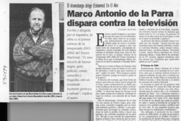Marco Antonio de la Parra dispara contra la televisión  [artículo] Claudio Aguilera