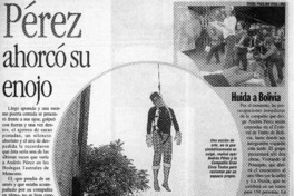 Pérez ahorcó su enojo  [artículo] Paulina García Valderrama