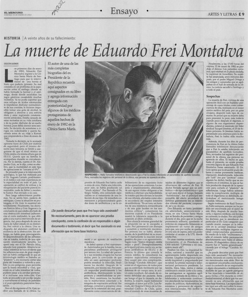 La muerte de Eduardo Frei Montalva