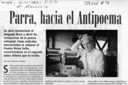 Parra, hacia el antipoema  [artículo] José Miguel Oviedo
