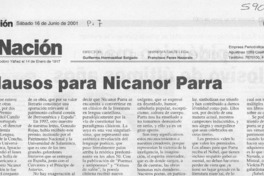Aplausos para Nicanor Parra  [artículo]