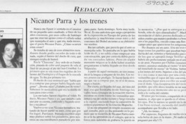 Nicanor Parra y los trenes  [artículo] Sara Vial