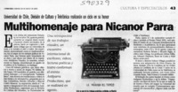 Multihomenaje para Nicanor Parra  [artículo]