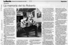 La memoria del tío Roberto  [artículo] Enrique Ramírez Capello
