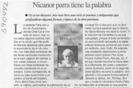 Nicanor Parra tiene la palabra  [artículo] Luis López-Aliaga