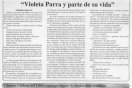 "Violeta Parra y parte de su vida"  [artículo] Claudia Latorre Z.