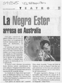 La Negra Ester arrasa en Australia  [artículo]
