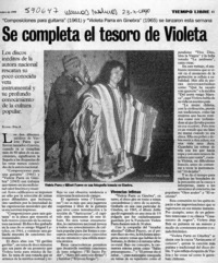 Se completa el tesoro de Violeta  [artículo] Rommel Piña A.