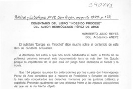 Comentario del libro "indebido proceso" del autor Hermógenes Pérez de Arce  [artículo] Humberto Julio Reyes
