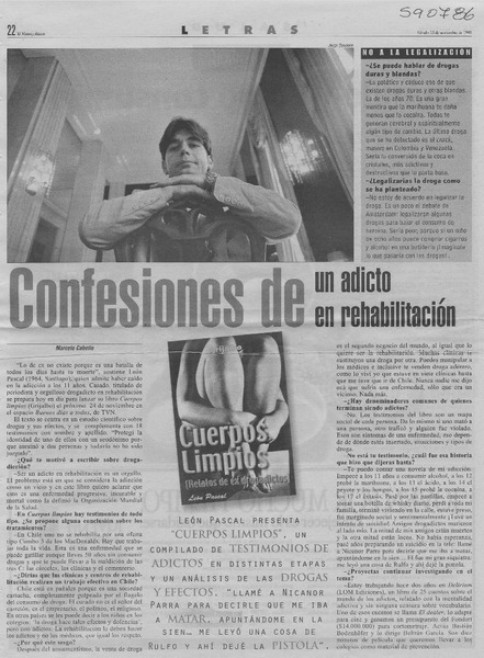 Confesiones de un adicto en rehabilitación  [artículo] Marcelo Cabello