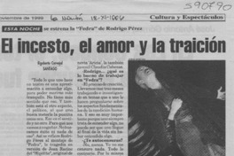 El incesto, el amor y la traición  [artículo] Rigoberto Carvajal