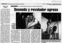 Desnudo y revelador egreso  [artículo] Rigoberto Carvajal