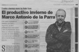 El productivo invierno de Marco Antonio de la Parra  [artículo] Andrés Gómez B.