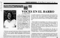Voces en el barro  [artículo] Gustavo Fuentes