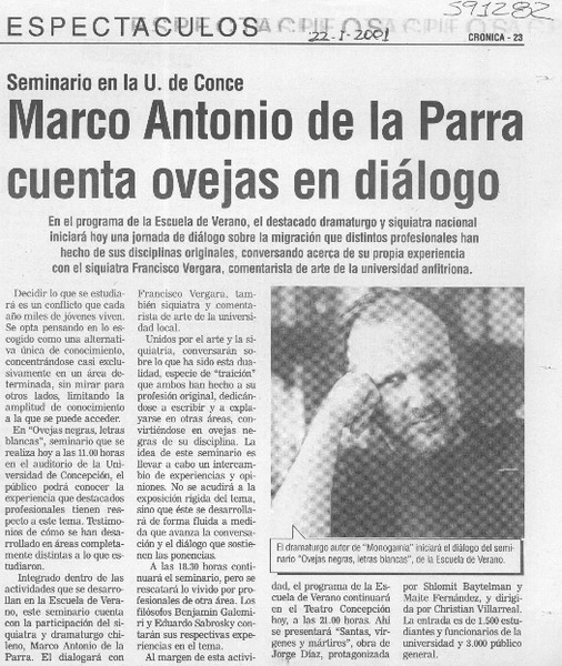 Marco Antonio de la Parra cuenta ovejas en diálogo  [artículo]