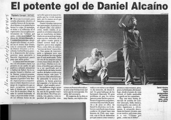 El potente gol de Daniel Alcaíno  [artículo] Rigoberto Carvajal
