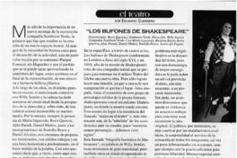 Los bufones de Shakespeare  [artículo] Eduardo Guerrero del Río