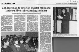 Con lágrimas de emoción escritor cabildano lanzó su libro sobre antología minera  [artículo]