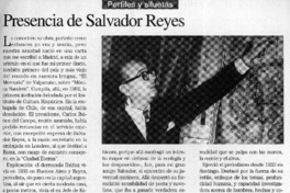Presencia de Salvador Reyes  [artículo] Rodolfo Garcés Guzmán