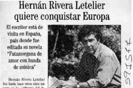 Hernán Rivera Letelier quiere conquistar Europa  [artículo]