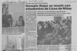 Gonzalo Rojas se reunió con estudiantes del Liceo de Niñas  [artículo]
