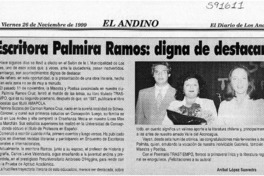 Escritora Palmira Ramos, digna de destacar  [artículo] Anibal López Saavedra