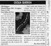 Cecilia querida  [artículo] Rosa María Verdejo