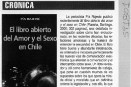 El libro abierto del amor y el sexo en Chile  [artículo]