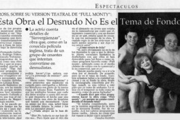 "En esta obra el desnudo no es el tema de fondo"  [artículo] Claudia Guzmán