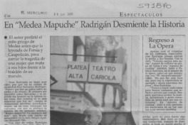 En "Medea mapuche" Radrigán desmiente la historia  [artículo]