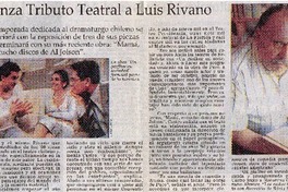 En abril comienza tributo teatral a Luis Rivano