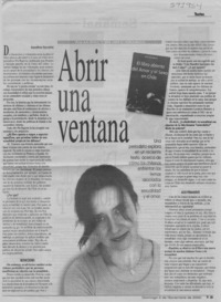 Abrir una ventana  [artículo] Carolina Ferreira