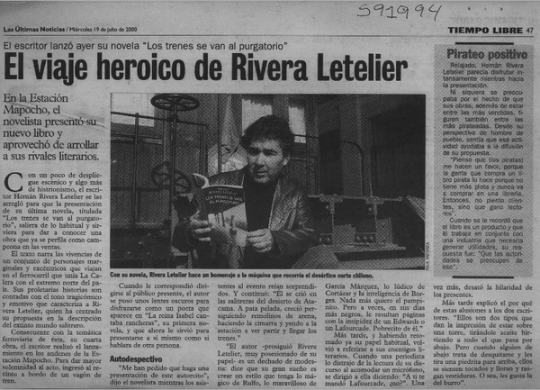 El viaje heroico de Rivera Letelier  [artículo]